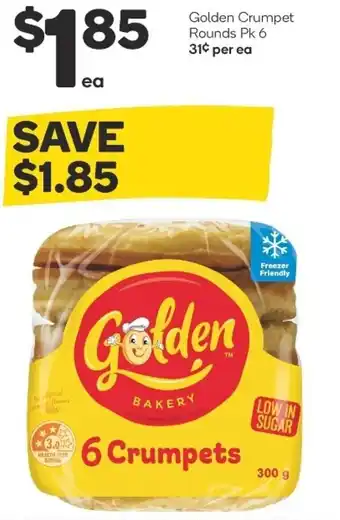 Woolworths Golden Crumpet Rounds Pk6 offer