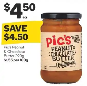 Woolworths Pic's Peanut & Chocolate Butter 290g offer
