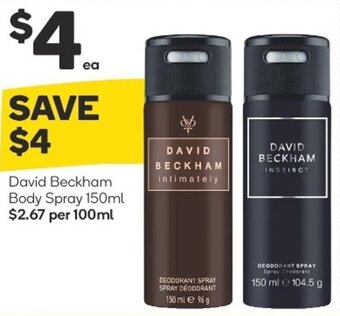 David Beckham Body Spray 150ml