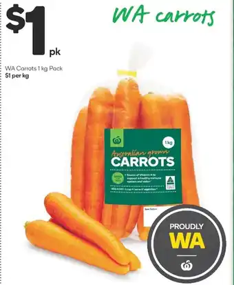Woolworths WA Carrots 1kg offer