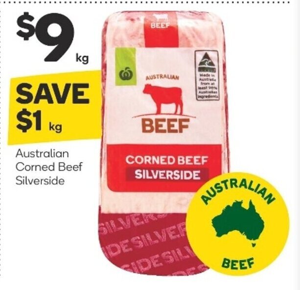Australian Corned Beef Silverside offer at Woolworths