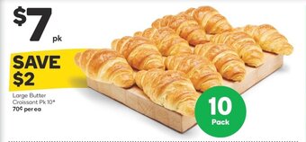 Woolworths Large Butter Croissant Pk 10 offer