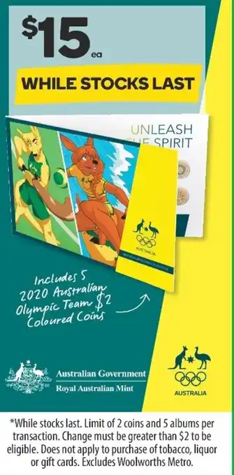 Woolworths Australian Government Royal Australian Mint offer