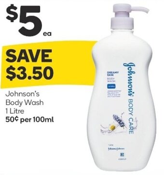 Woolworths Johnson's Body Wash 1 Litre offer