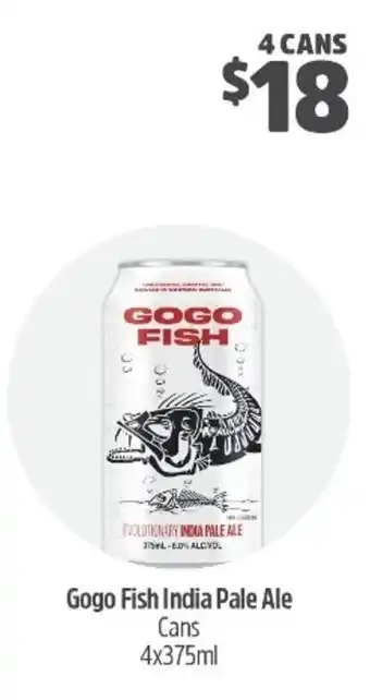 Woolworths Gogo Fish India Pale Ale Cans 4x375ml offer
