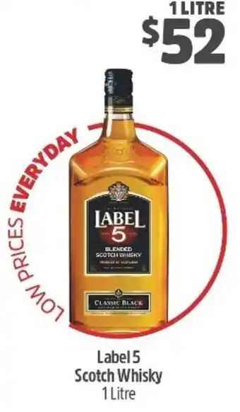 Woolworths Label 5 Scotch Whisky 1L offer