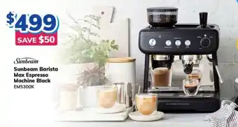 Bi-Rite Sunbeam Barista Max Espresso Machine Black offer