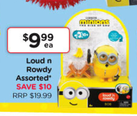 Minions Loud n Rowdy Assorted offer at Toyworld