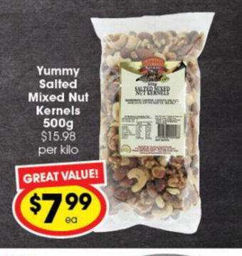 Ritchies Yummy Salted Mixed Nut Kernels 500g offer