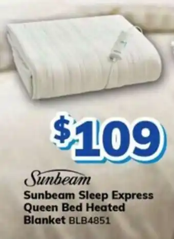 Bi-Rite Sunbeam Sleep Express Queen Bed Heated Blanket offer