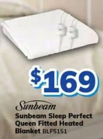 Bi-Rite Sunbeam Sleep Perfect Queen Fitted Heated Blanket offer