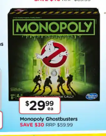 Toyworld Monopoly Ghostbusters offer