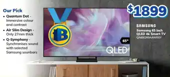 Bi-Rite Samsung 65 inch QLED 4k Smart TV offer