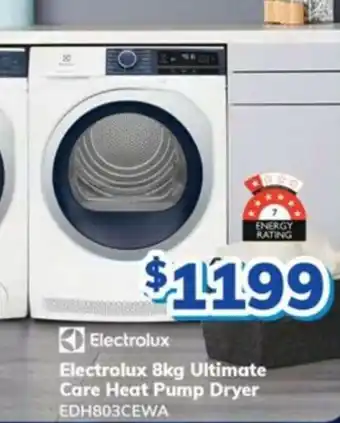 Bi-Rite Electrolux 8kg Ultimate Care Heat Pump Dryer offer