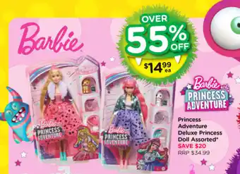 Toyworld Barbie Princess Adventure Deluxe Princess Doll Assorted offer