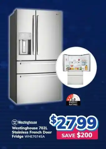 Bi-Rite Westinghouse 702L Stainless French Door Fridge offer