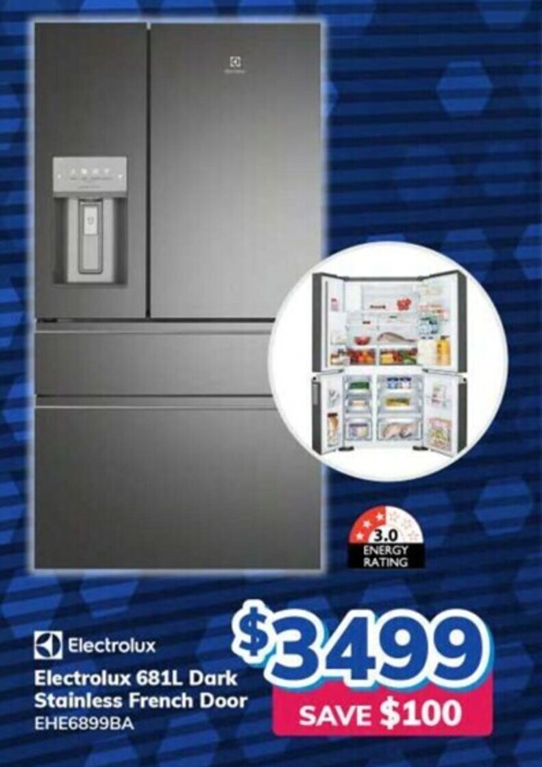 Electrolux 681L Dark Stainless French Door offer at BiRite