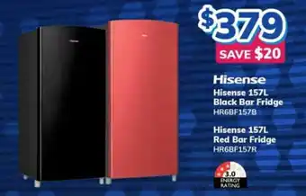 Bi-Rite Hisense 157L Red Bar Fridge offer