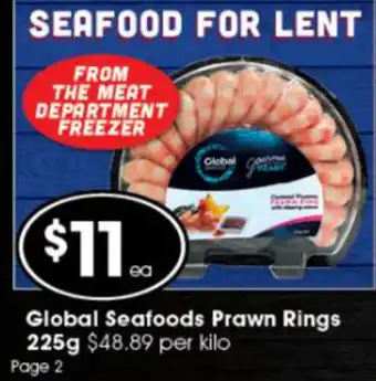 Ritchies Global Seafoods Prawn Rings 225kg offer