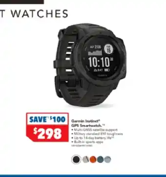 Harvey Norman Garmin Instinct GPS Smartwatch offer