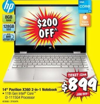 HP 14" Pavilion X360 2-in-1 Notebook