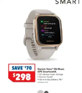 Harvey Norman Garmin Venu SQ Music GPS Smartwatch offer