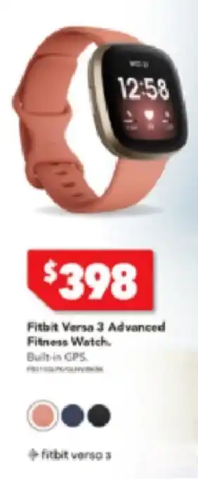 Harvey Norman Fitbit Versa 3 Advanced Fitness Watch offer