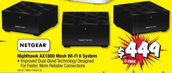 JB Hi-Fi Netgear Nighthawk AX1800 Mesh Wi-Fi 6 System offer