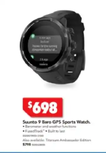 Harvey Norman Suunto 9 Baro GPS Sports Watch offer