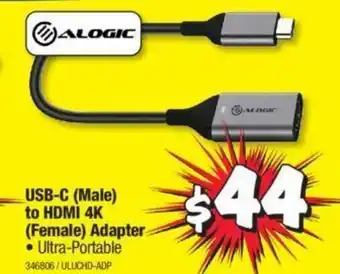 JB Hi-Fi Alogic USB-C (Male) to HDMI 4K (Female) Adapter offer