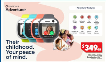 Harvey Norman Spacetalk Kids Smartwatch 4G offer