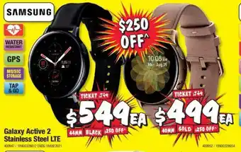 JB Hi-Fi Samsung Galaxy Active 2 Stainless Steel LTE Black offer