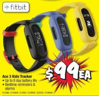 JB Hi-Fi Fitbit Ace 3 Kids Tracker offer