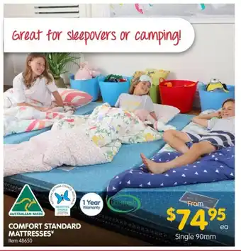 Clark Rubber Comfort Standard Mattresses 48650 Single 90mm offer