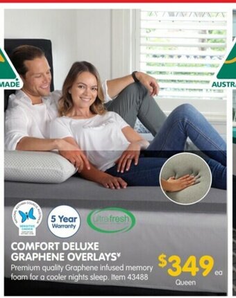 Clark Rubber Comfort Deluxe Graphene Overlays 43488 - Queen offer