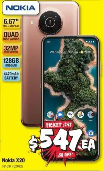 JB Hi-Fi Nokia X20 128GB offer