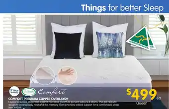 Clark Rubber Comfort Premium Copper Overlays - Queen offer