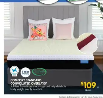 Comfort Standard Convoluted Overlays - Queen