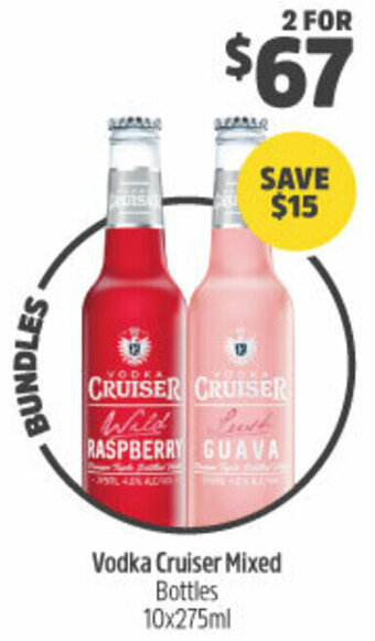 Woolworths Vodka Cruiser Mixed 10x275ml offer