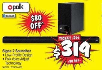 JB Hi-Fi Polk Signa 2 Soundbar offer