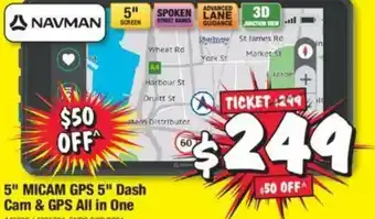 JB Hi-Fi Navman 5" Micam GPS 5" Dash Cam & GPS All in One offer
