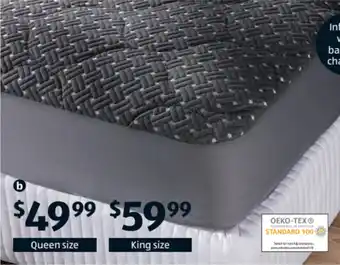 ALDI Bamboo Charcoal Mattress Protector - Queen Size offer