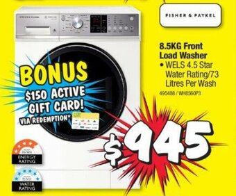 Fisher & Paykel 8.5kg Front Load Washer