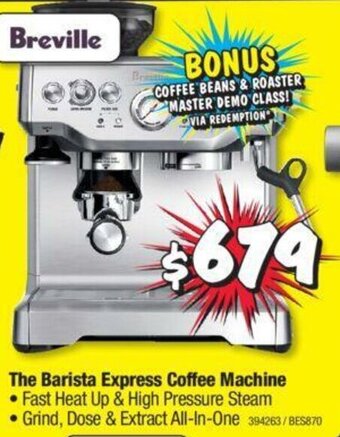 JB Hi-Fi Breville The Barista Express Coffee Machine offer