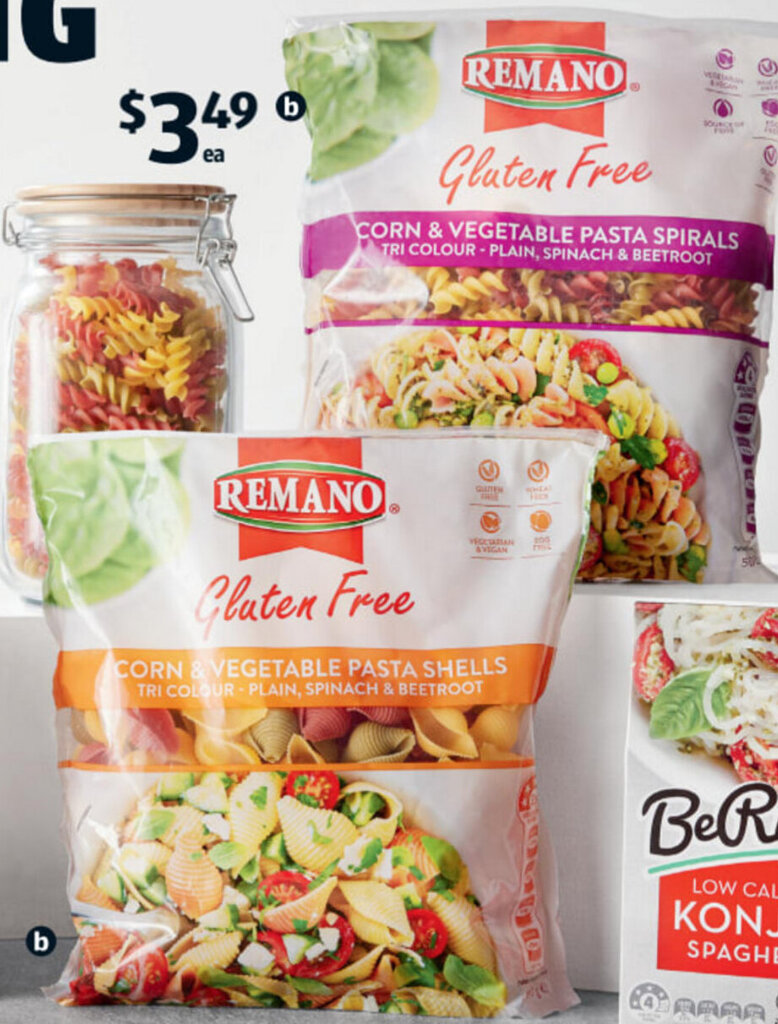 Remano Gluten Free Vegetable Pasta 500g offer at ALDI