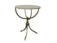 LivingStyles Atlas Marble Topped Iron Round Side Table offer