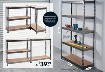ALDI 5-Tier Boltless Shelving 183cmx90cmx40cm offer