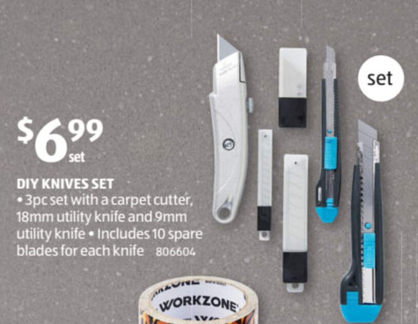 DIY Knives Set offer at ALDI
