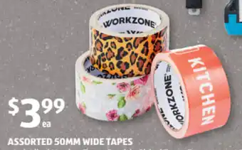 ALDI Assorted 50mm Wide Tapes offer