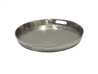 LivingStyles Emel Metal Round Tray, Large offer